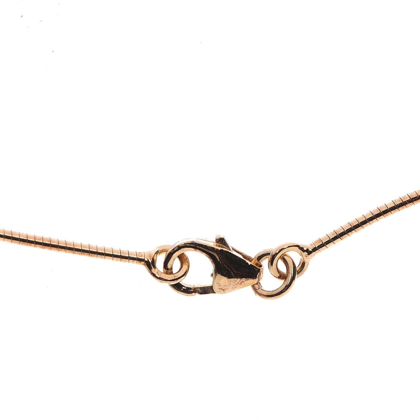 Lacquered Gold Pop H Pendant Necklace Orange