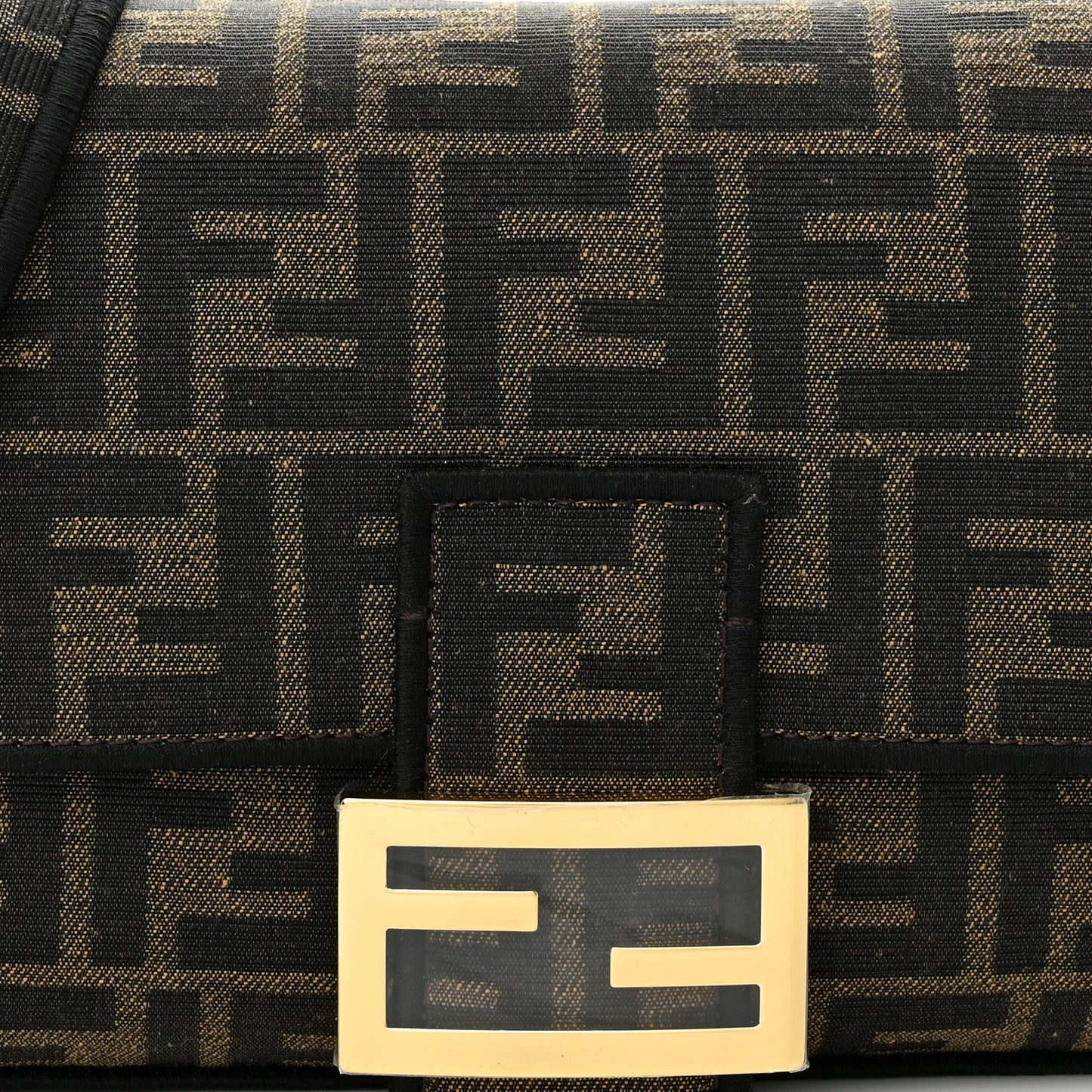 Fabric Jacquard FF 1974 Medium Baguette Tobacco Moro Black