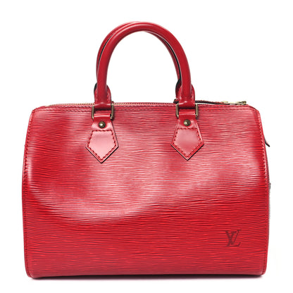 Louis Vuitton Epi Speedy 25 Castillan Red 1 of 12