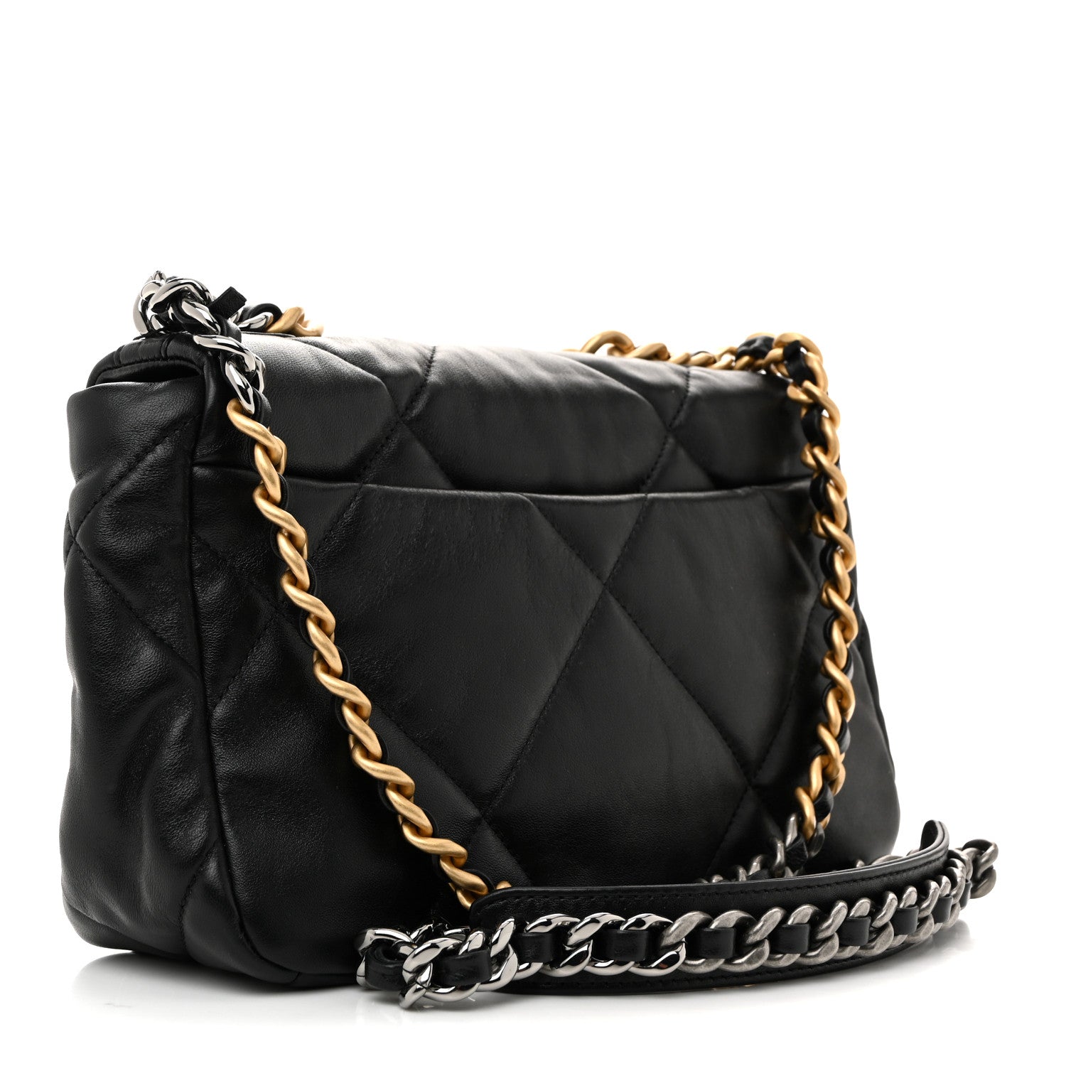 Chanel Lambskin Quilted Medium Chanel 19 Flap Black 3 of 10