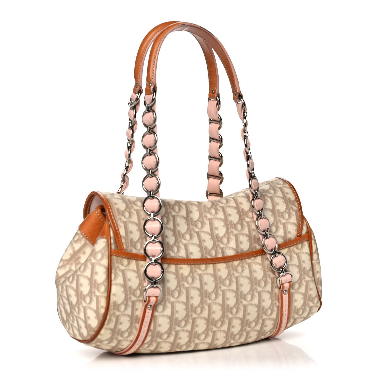Christian Dior Monogram Romantique Trotter Bag Rose 3 of 16