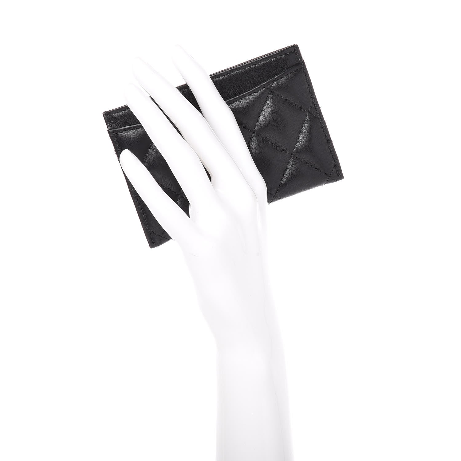 Chanel Lambskin Quilted Card Holder Black 2 of 9