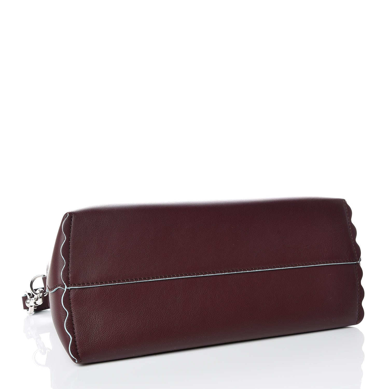 Fendi Vitello Dolce Scalloped Studded Medium By The Way Boston Bag Bordeaux 4 of 14