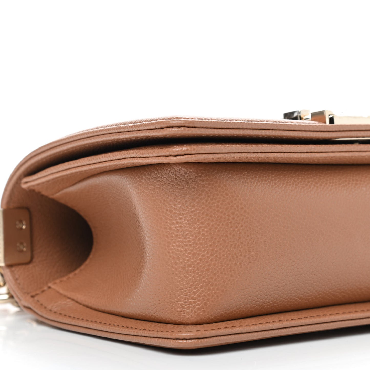 Caviar Quilted Small Boy Flap Brown