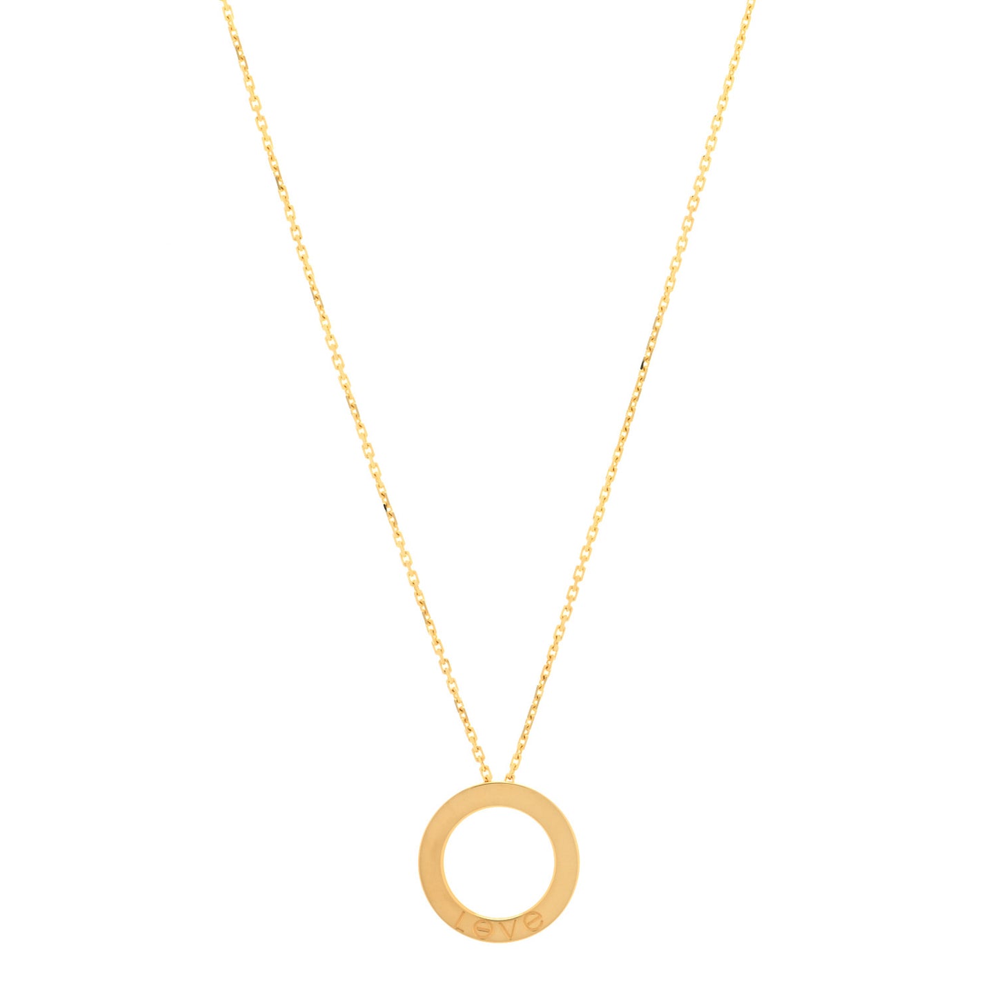 18K Yellow Gold LOVE Pendant Necklace