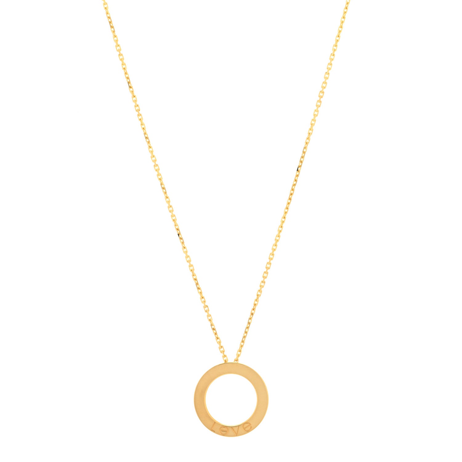Cartier 18K Yellow Gold LOVE Pendant Necklace 3 of 4