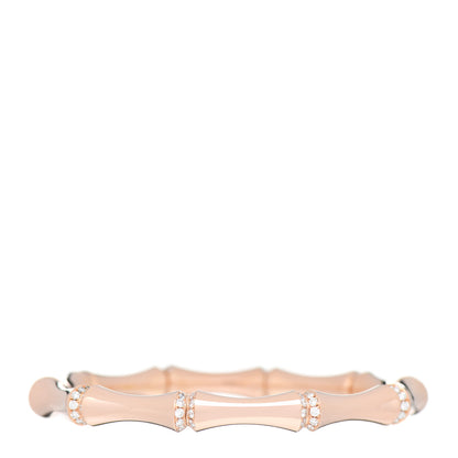Gucci 18K Rose Gold Diamond Medium Bamboo Spring Bracelet 2 of 3