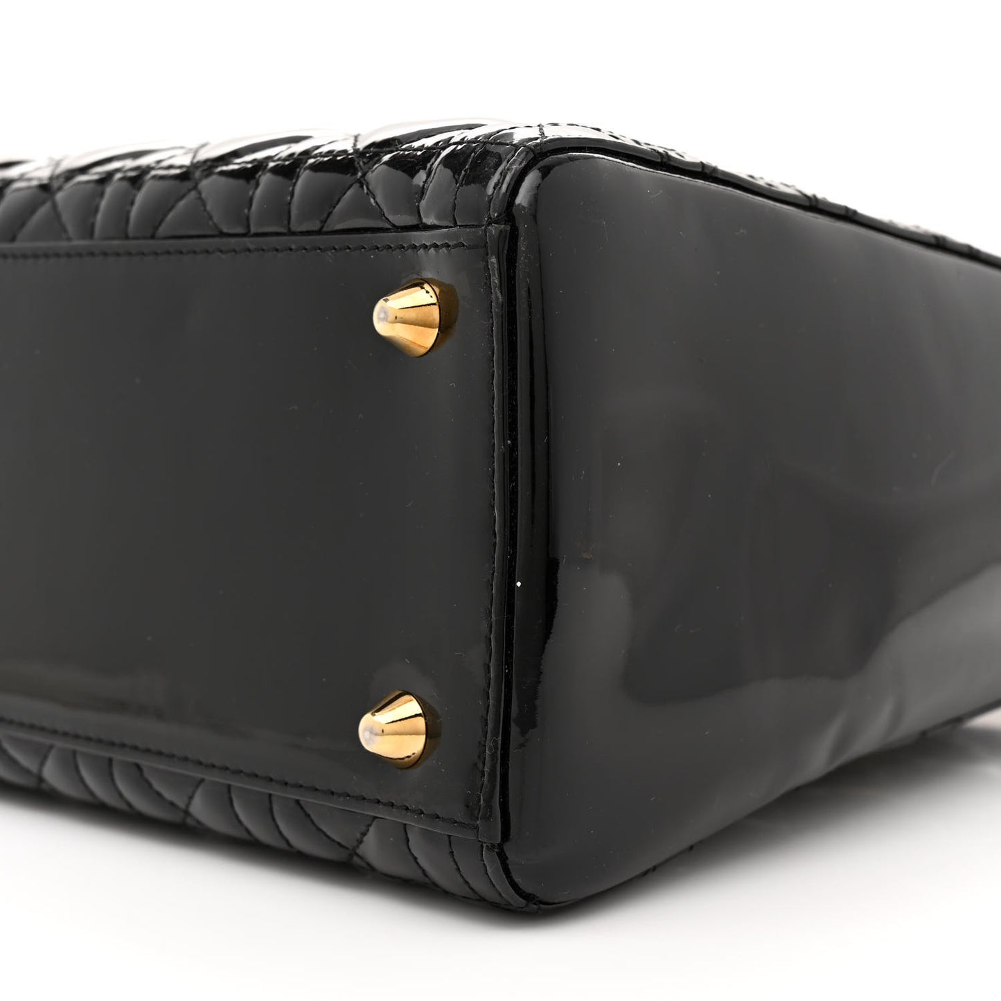 Patent Cannage Large Lady Dior Black