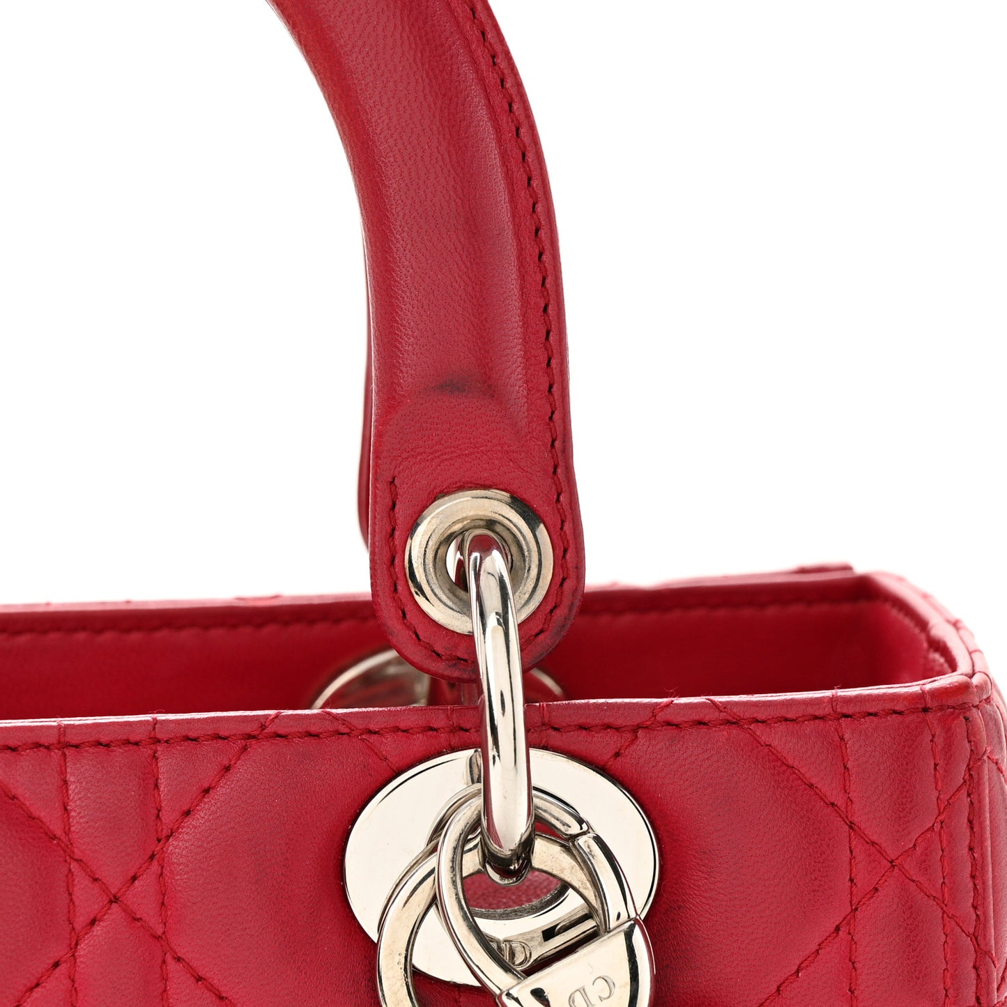 Lambskin Cannage Medium Lady Dior Dark Pink