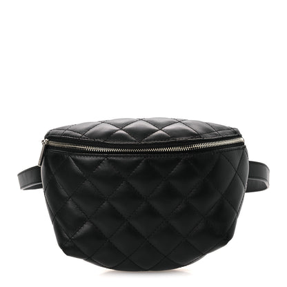Chanel Calfskin Quilted Uniform Waist Belt Bag Black 1 of 12