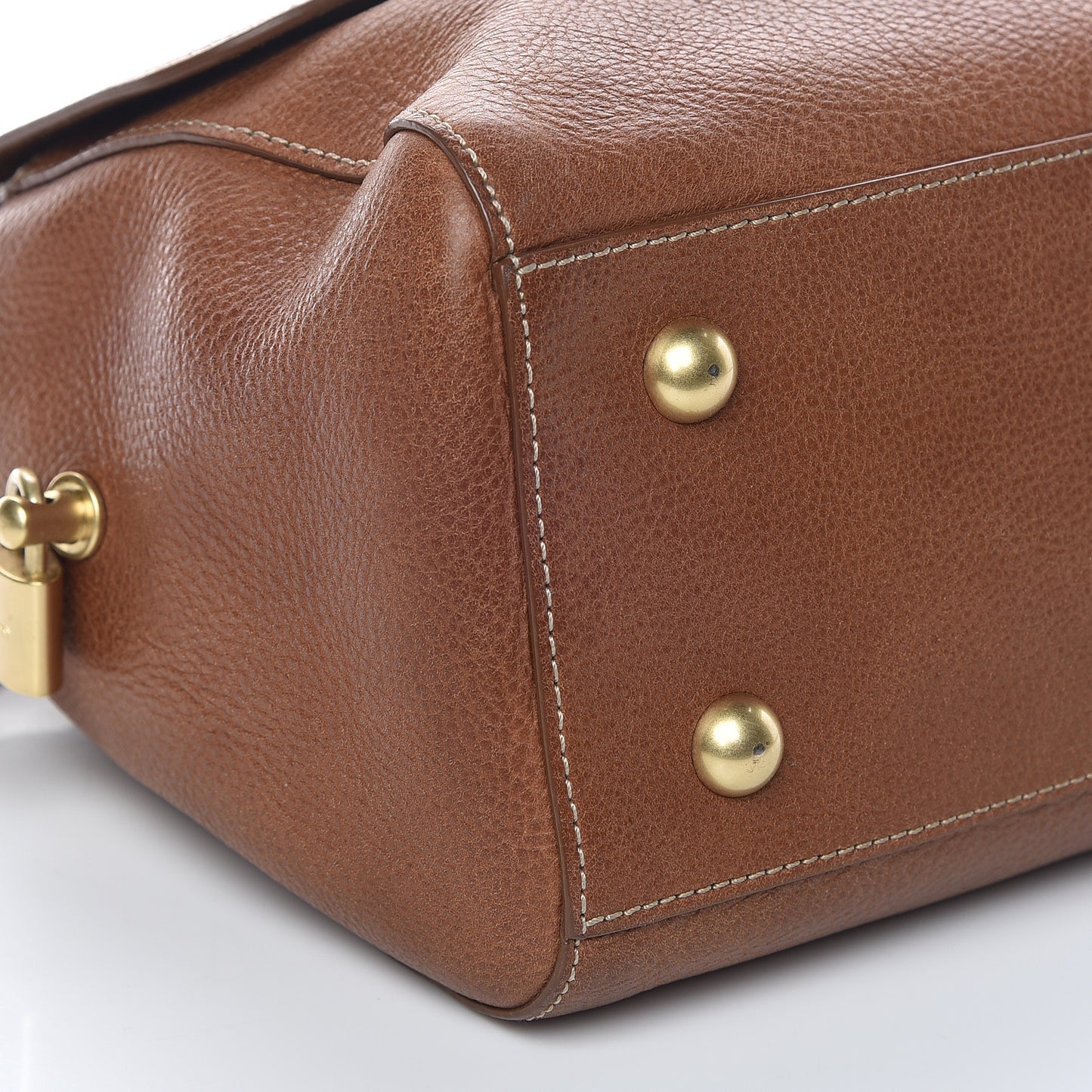 Natural Leather Small Del Rey Satchel Oak