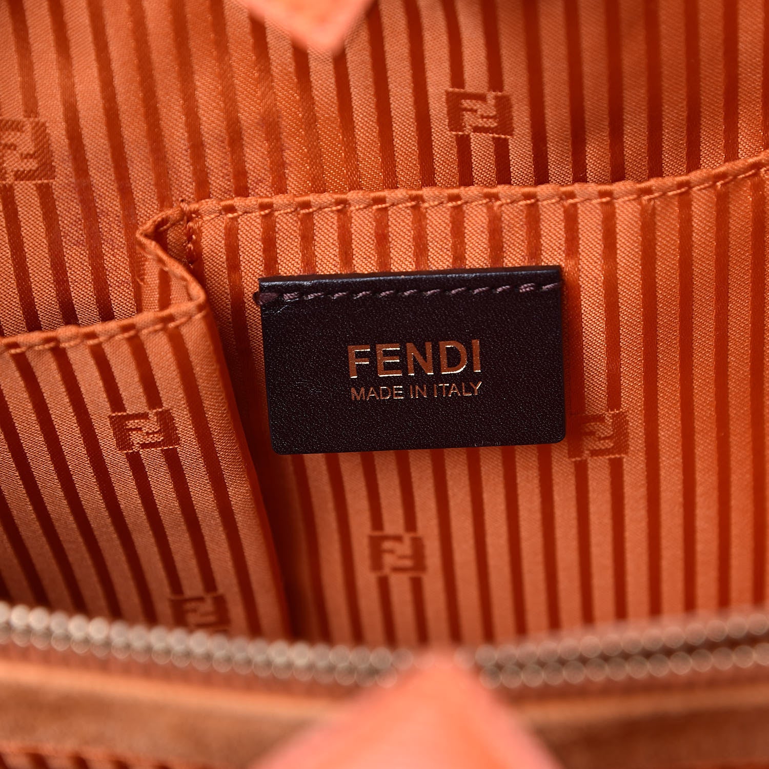 Fendi Vitello Elite Regular 2Jours Tote Arancio 6 of 15