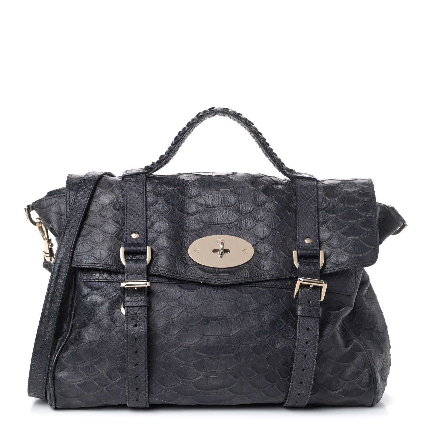 Mulberry Silky Snake Print Oversized Alexa Nightshade Blue 1 of 4