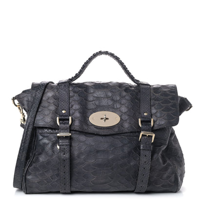 Mulberry Silky Snake Print Oversized Alexa Nightshade Blue 1 of 4