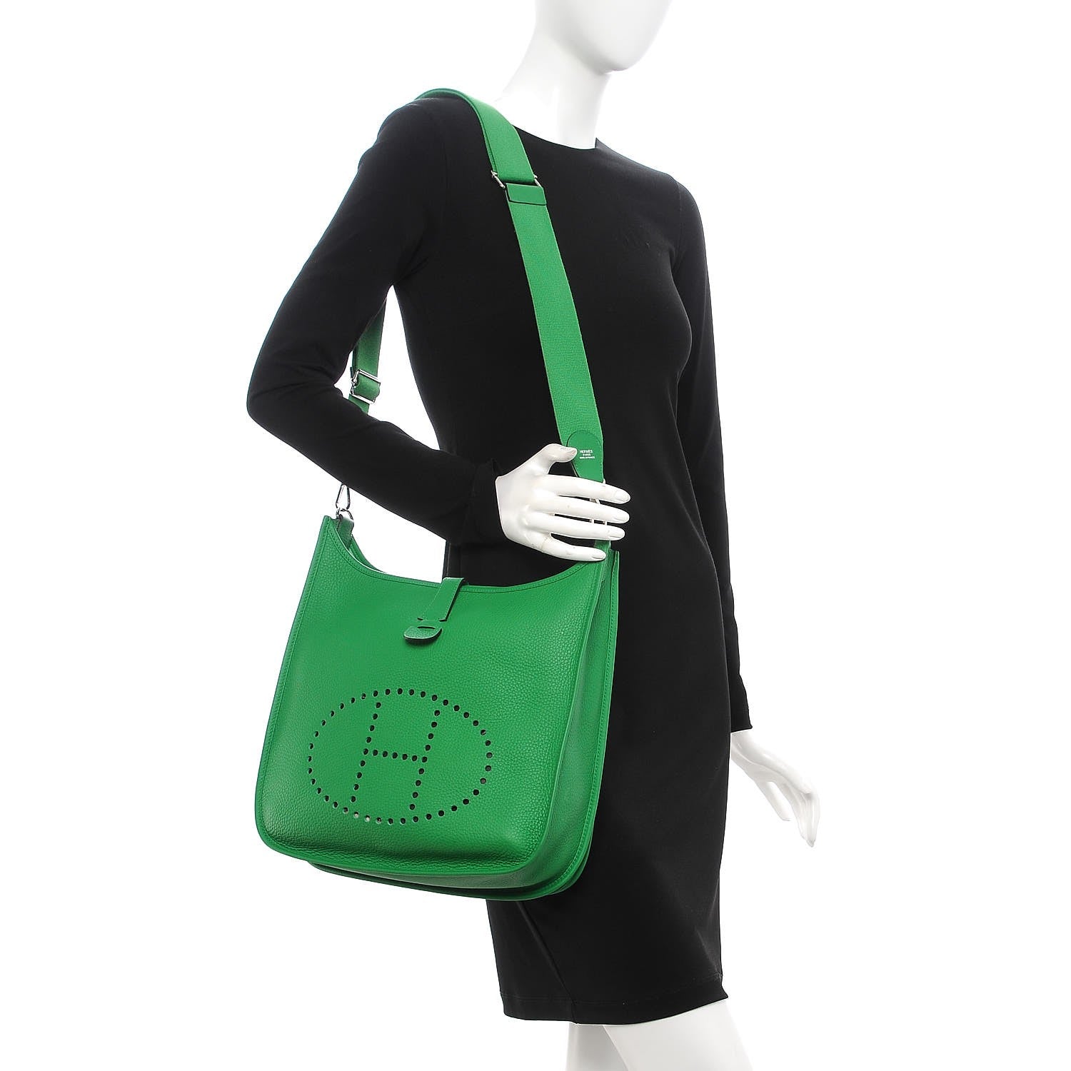 Hermes Taurillon Clemence Evelyne III GM Bambou 2 of 7