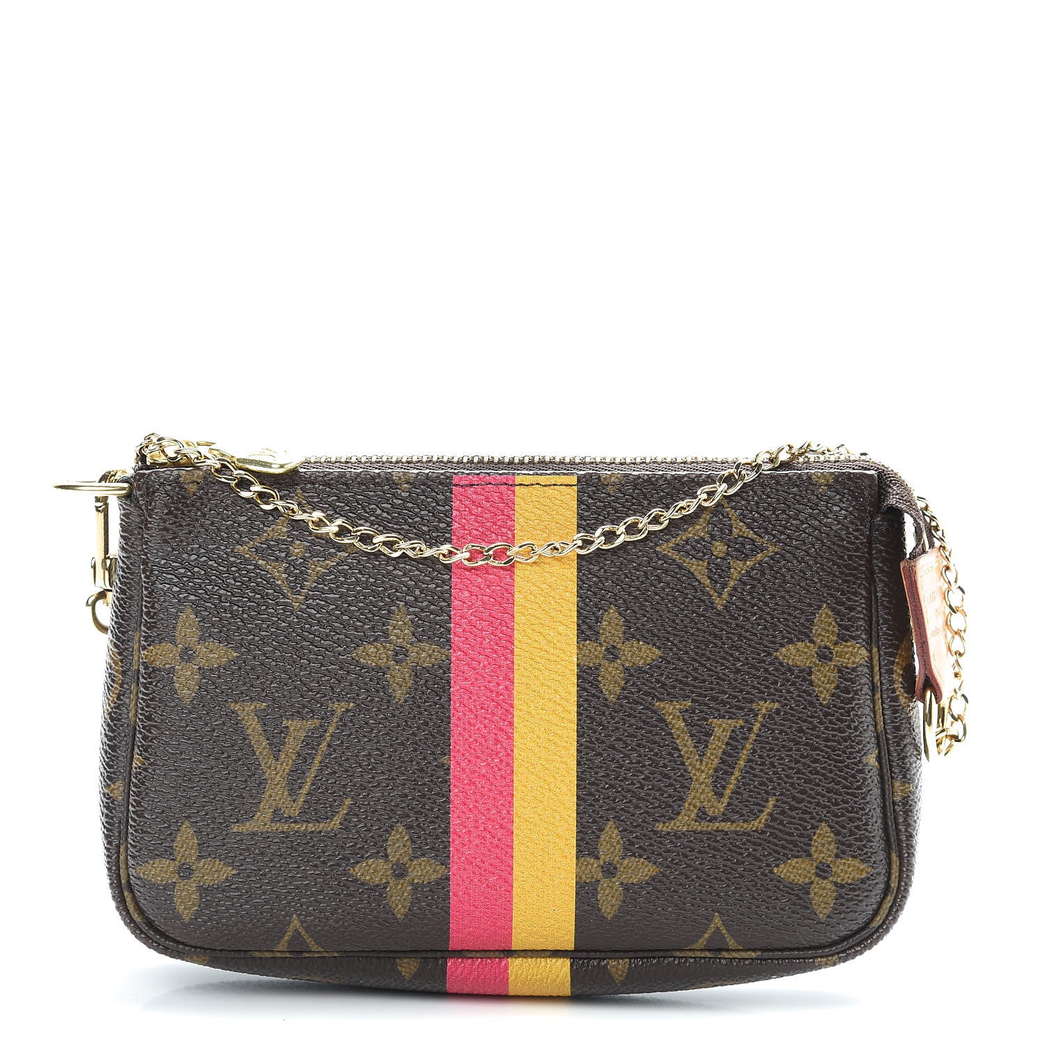 Louis Vuitton Monogram My LV Heritage Mini Pochette Accessories Fuchsia Yellow 1 of 7