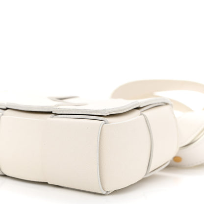 Bottega Veneta Lambskin Maxi Intrecciato Extra Mini Cassette Crossbody Bag White 9 of 9