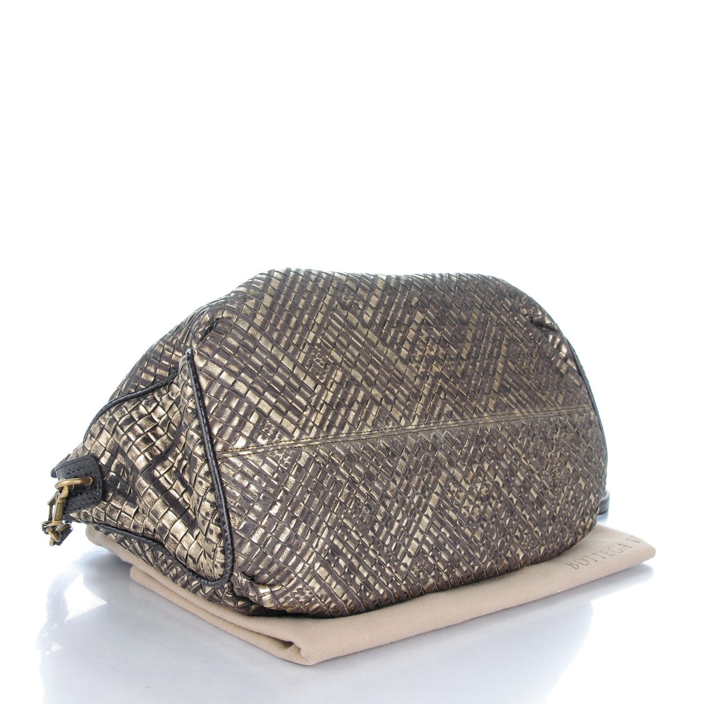 Snakeskin Burnished Intrecciato Bisanzio Tote