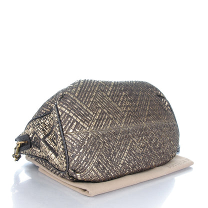 Bottega Veneta Snakeskin Burnished Intrecciato Bisanzio Tote 4 of 9