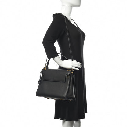 Valentino Garavani Pebbled Calfskin Medium My Rockstud Frame Bag Black 2 of 9