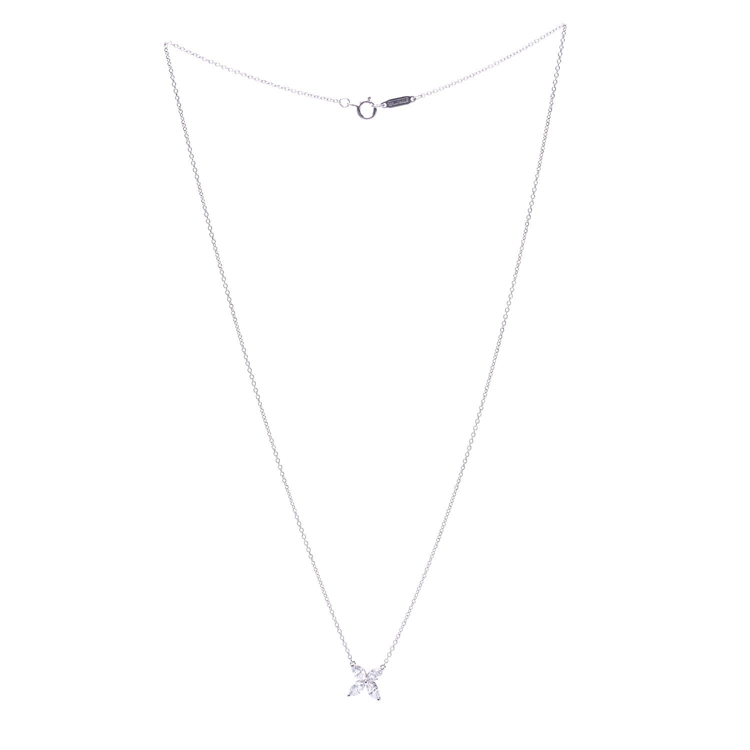 Tiffany Platinum Diamond Medium Victoria Necklace 3 of 7