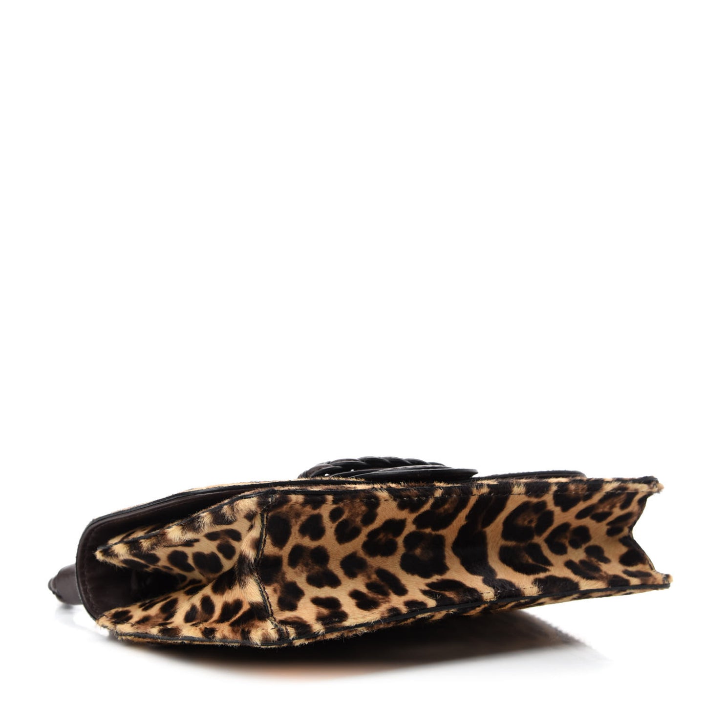 Calf Hair Leopard Print Handbag