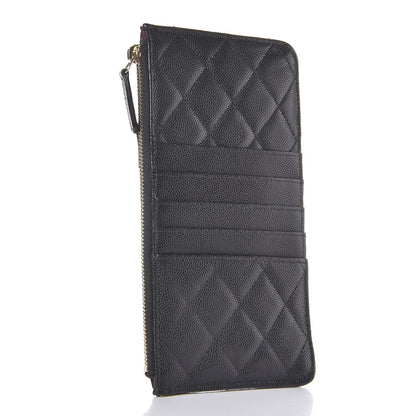 Chanel Caviar Quilted Classic Flat Wallet Pouch Black 3 of 7