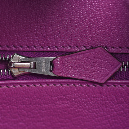 Hermes Chevre Mysore Birkin 25 Cyclamen 12 of 43