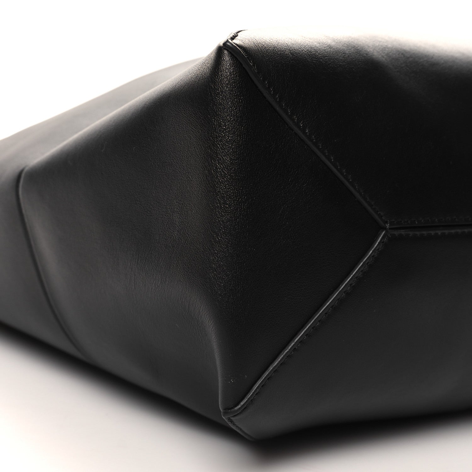Loewe Shiny Calfskin Medium Puzzle Fold Tote Warm Desert Black 8 of 9