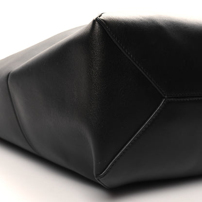 Loewe Shiny Calfskin Medium Puzzle Fold Tote Warm Desert Black 8 of 9