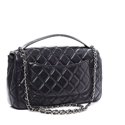 Chanel Lambskin Quilted Jumbo Easy Carry Flap Black 2 of 9