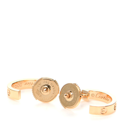 Cartier 18K Pink Gold Small LOVE Hoop Earrings 5 of 7