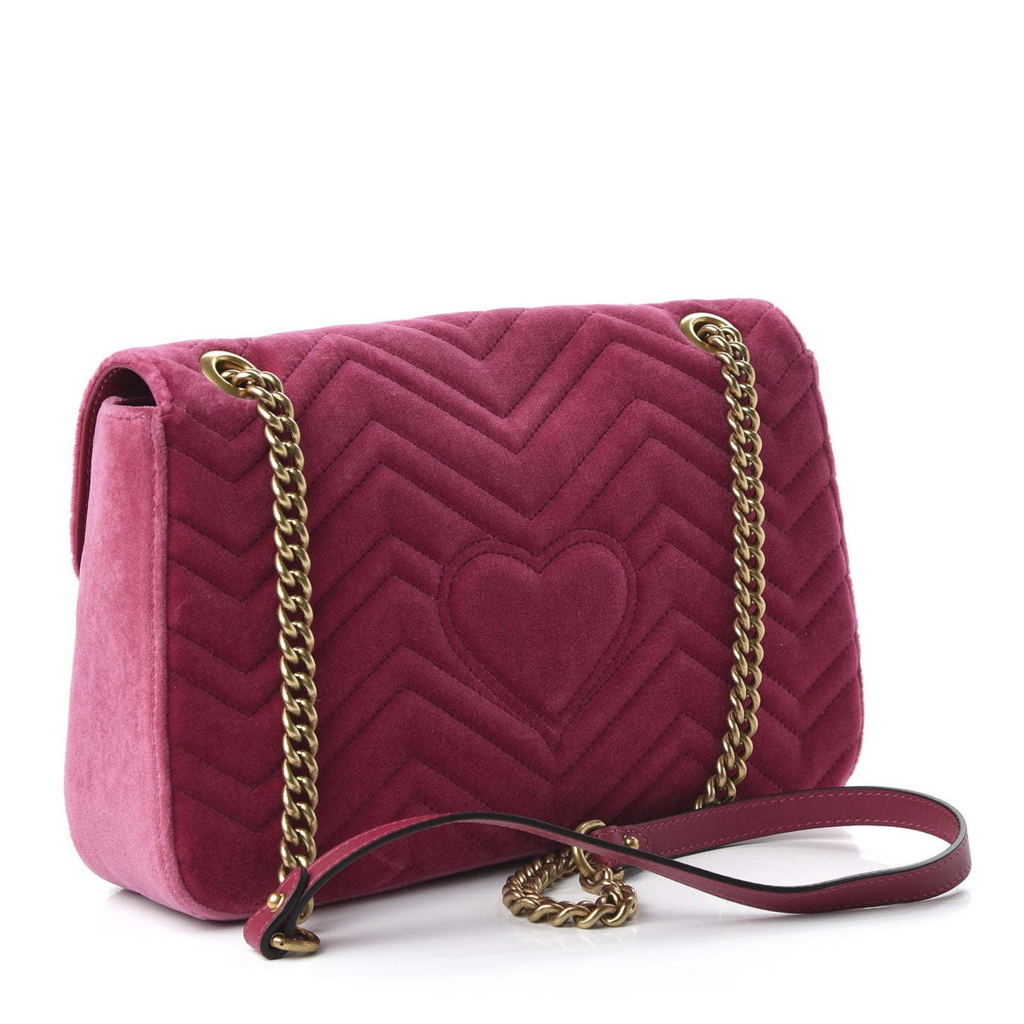 Velvet Matelasse Blind for Love Embroidered Medium GG Marmont Shoulder Bag Light Raspberry Rose Multicolor