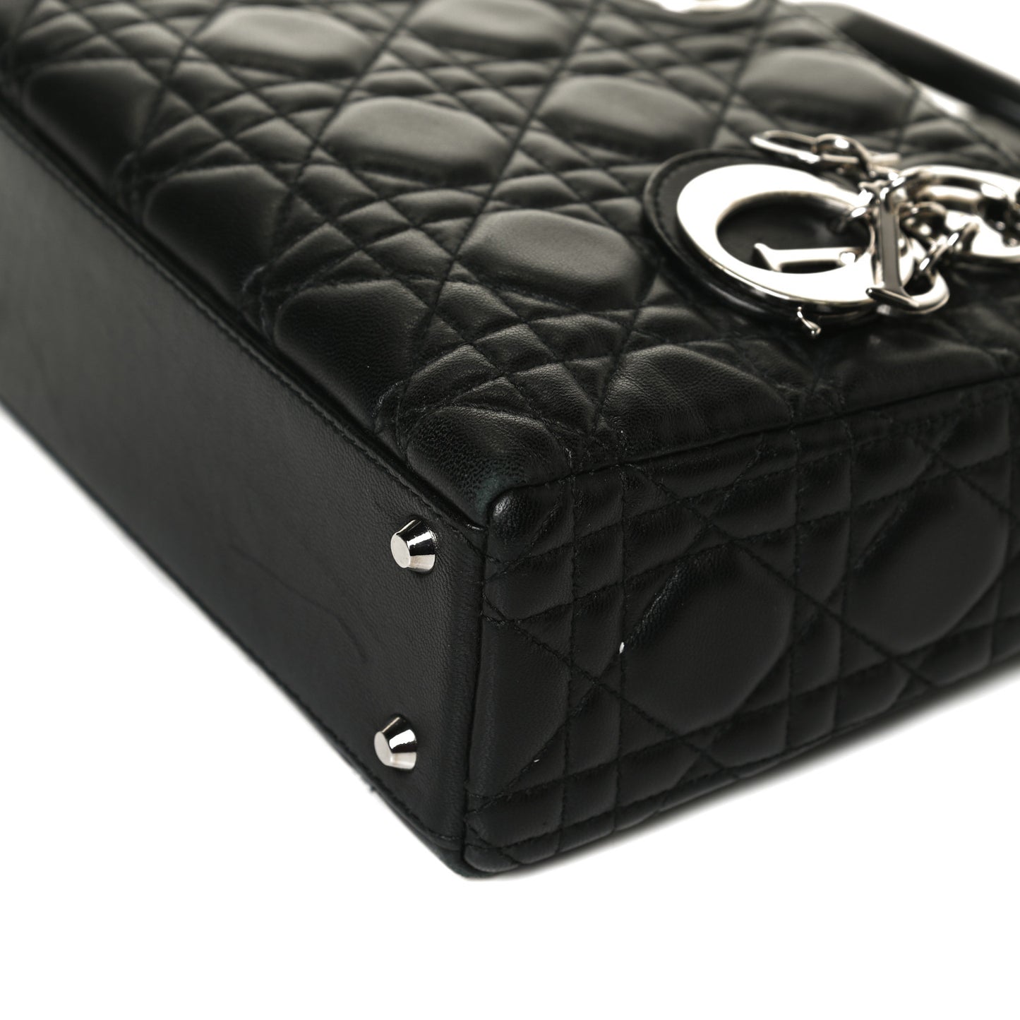 Lambskin Cannage Mini Lady Dior Black