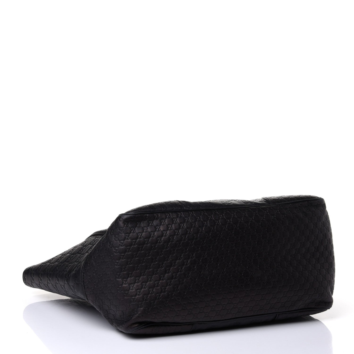 Gucci Guccissima Medium Bree Zippered Tote Black 3 of 4