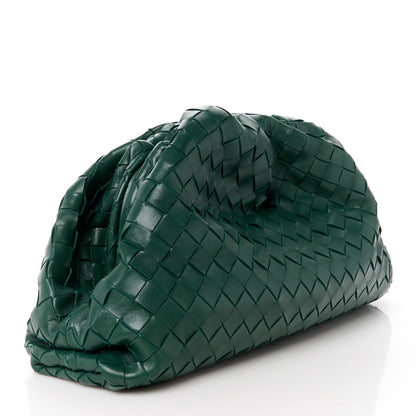 Bottega Veneta Nappa Maxi Intrecciato The Pouch Oversized Clutch Raintree 3 of 11