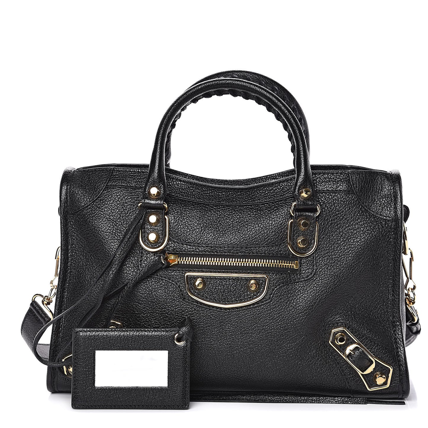 Chevre Gold Metallic Edge Hardware S City Black