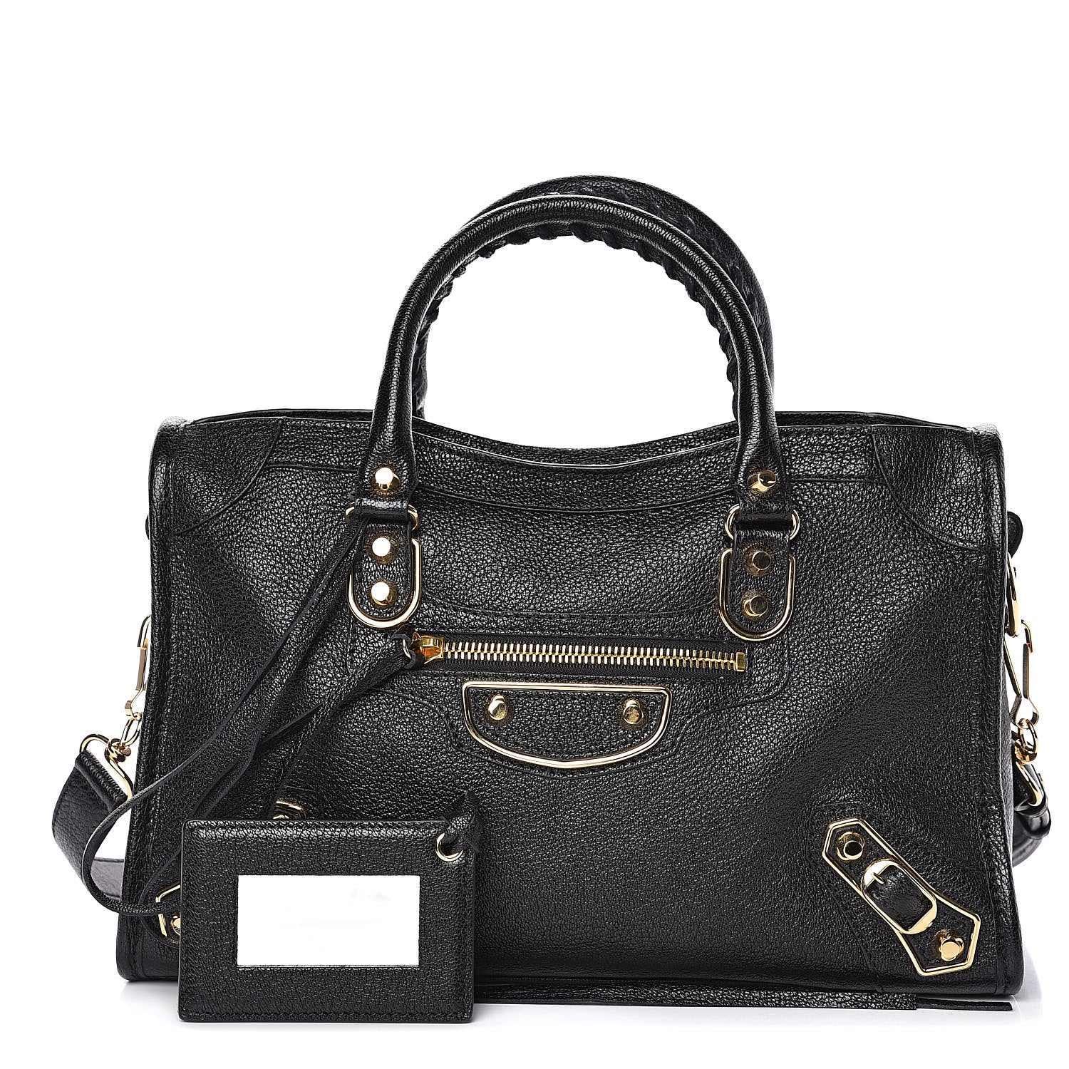 Balenciaga Chevre Gold Metallic Edge Hardware S City Black 1 of 9