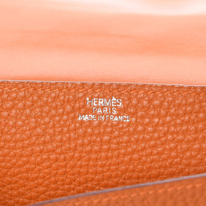 Hermes Togo Dogon Wallet Waist Pouch Potiron 8 of 8