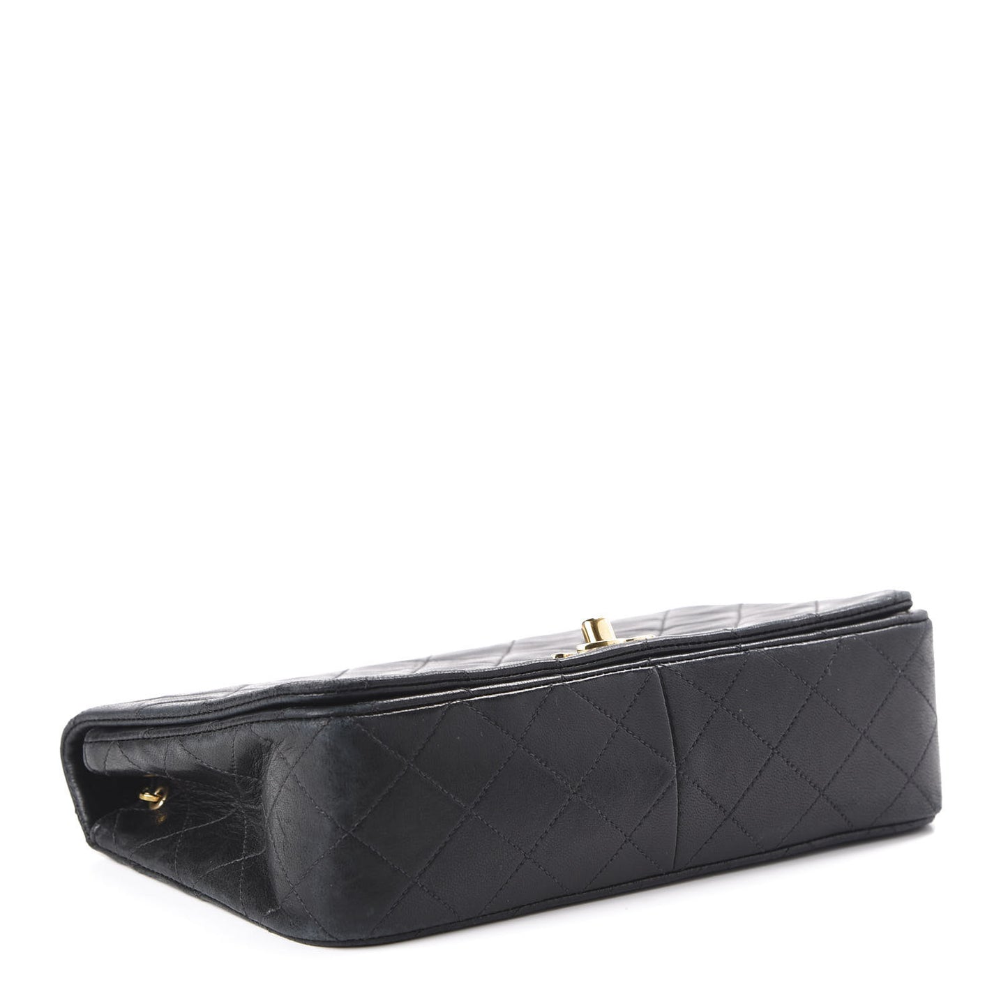 Lambskin Quilted Small Single Flap Black