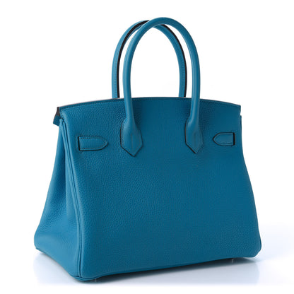 Hermes Togo Birkin 30 Bleu Zanzibar Malachite 3 of 11