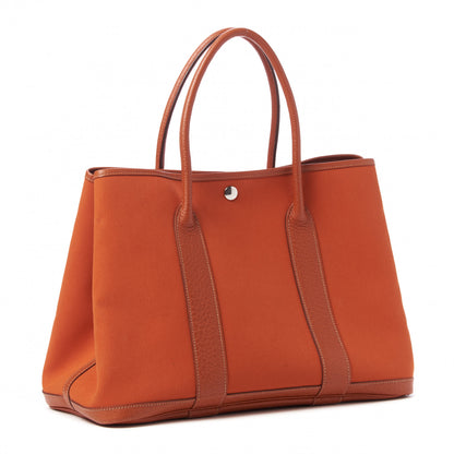 Hermes Toile Negonda Garden Party Tote 36 MM Orange 3 of 8