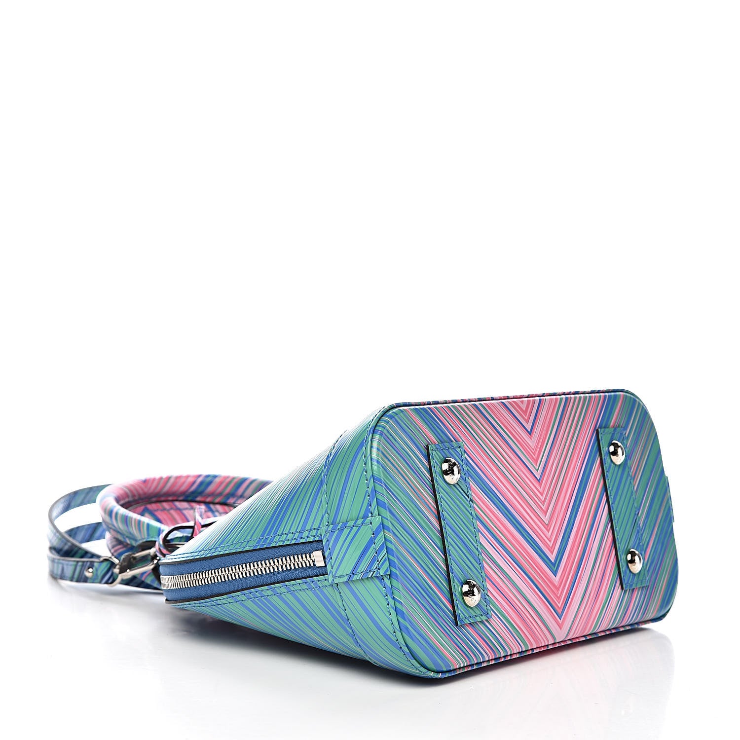 Louis Vuitton Epi Tropical Alma BB Blue Rose 4 of 10