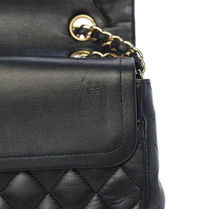 Chanel Lambskin Quilted Medium Double Flap Black 12 of 17