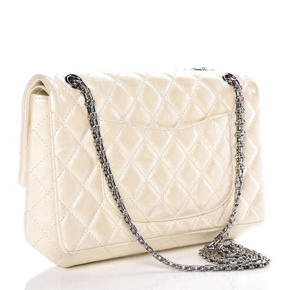 Chanel Metallic Aged Calfskin Quilted 2.55 Reissue 226 Flap White 3 of 13
