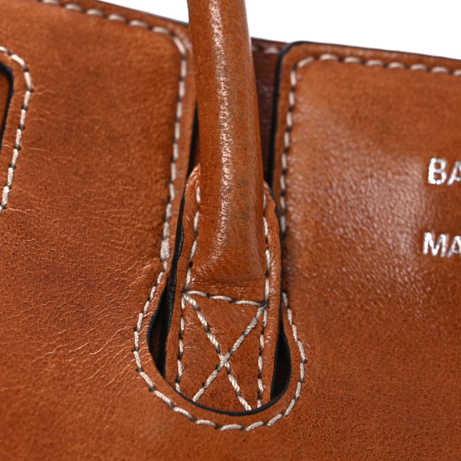 Balenciaga Vegetable Tanned Lambskin Mini Bel Air Carry All Bag Tan Cowboy 10 of 10