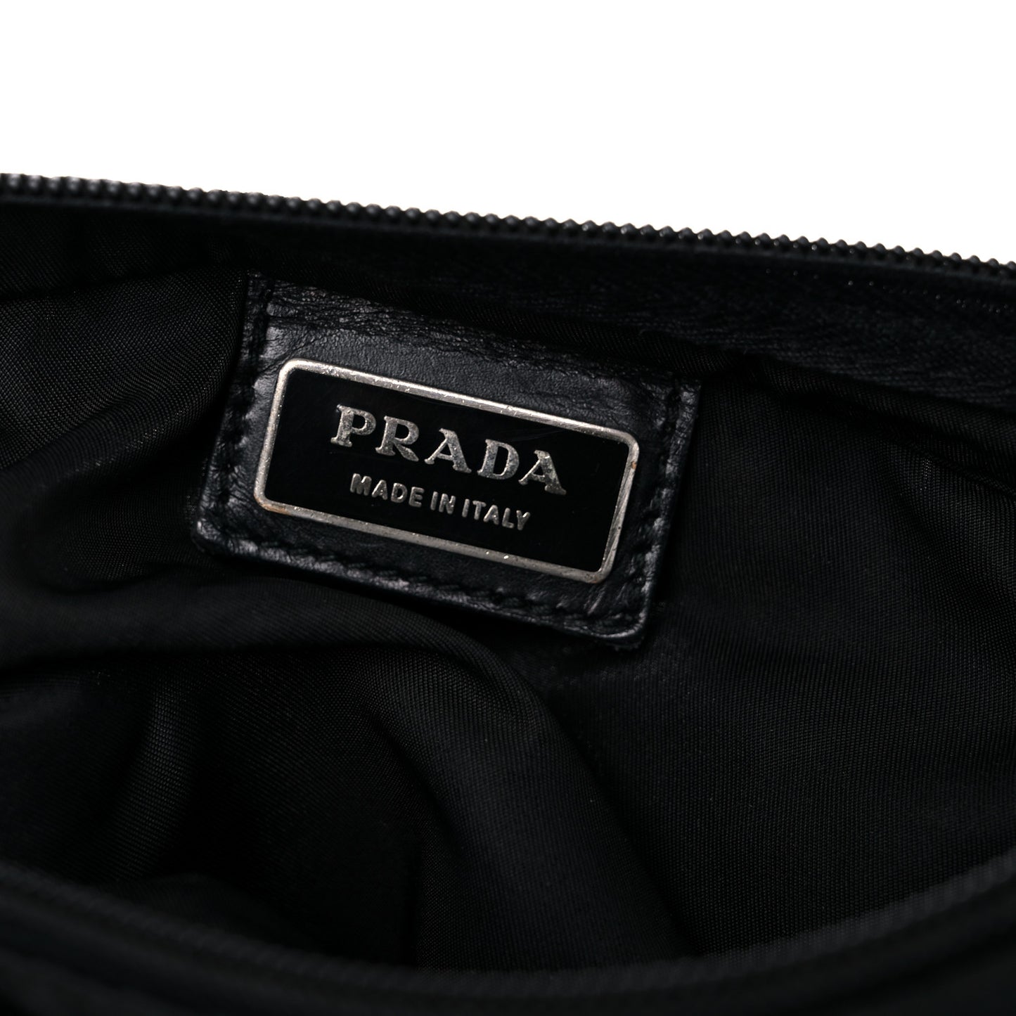 Nylon Saffiano Flat Messenger Bag Black