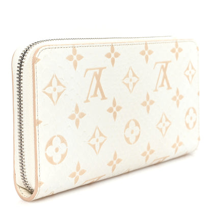 Louis Vuitton Snakeskin Monogram Zippy Padlock Wallet White 3 of 7