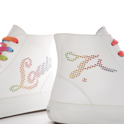 Louis Vuitton Calfskin Tattoo Sneaker Boots 7 White Multicolor 16 of 19
