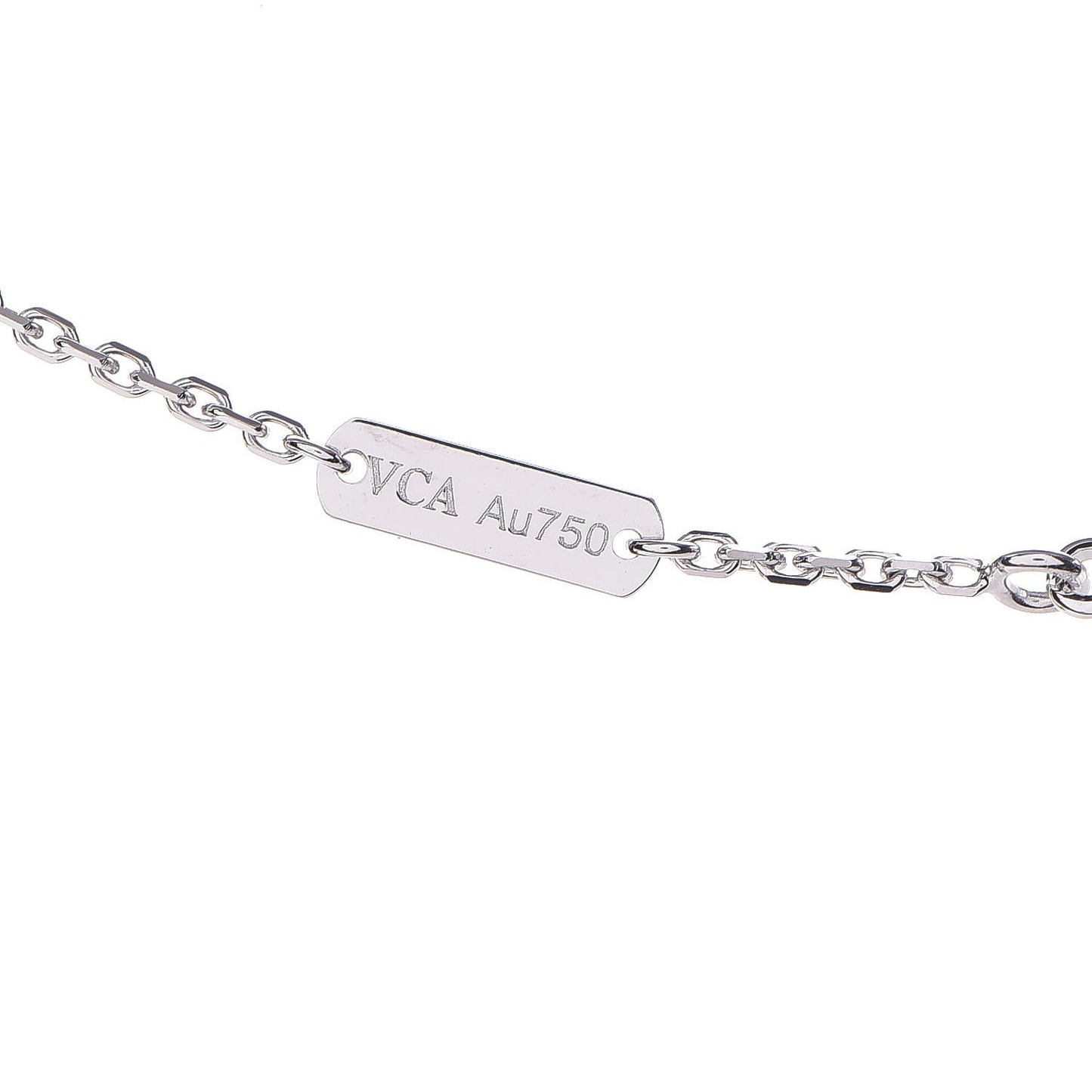 18K White Gold Trace Chain Necklace